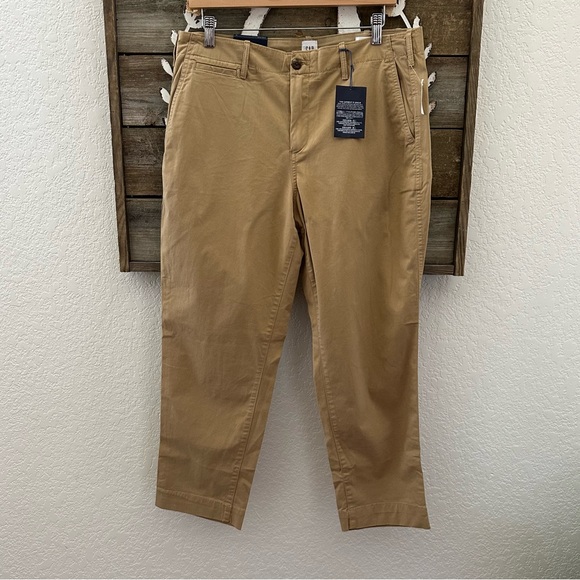 GAP high rise straight khaki stretch cotton pants size 14‎ NWT - Picture 1 of 10